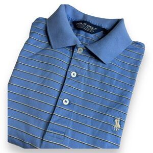 Polo Golf Ralph Lauren Polo Shirt Mens S Blue Striped Short Sleeve Pima Cotton